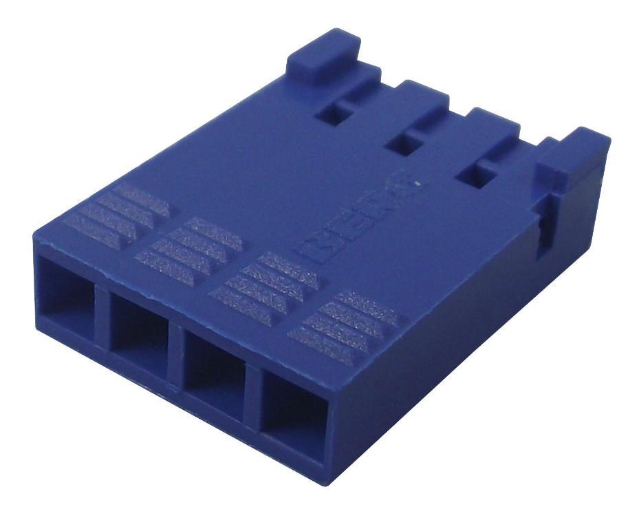 4 Way Dubox Crimp to Wire Receptacle Housing, 2.54mm Pitch - 65240-004LF