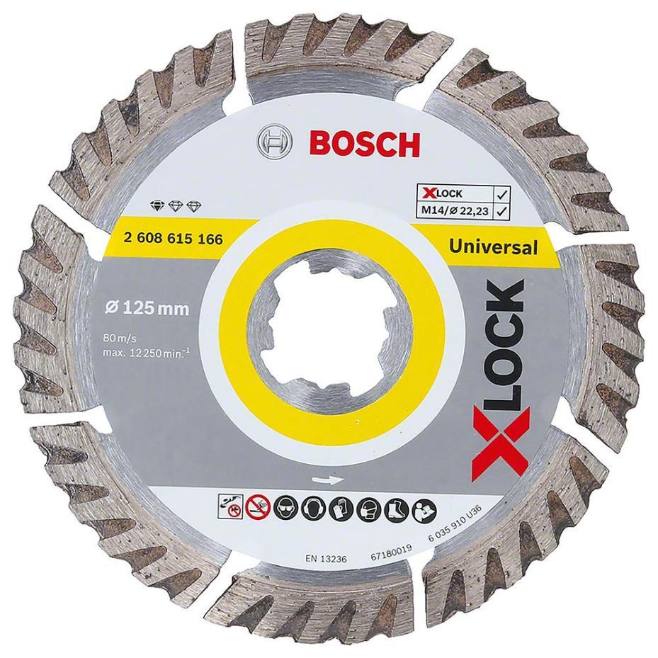 5" (125mm x 2mm x 22.23mm) Angle Grinder X-LOCK Diamond Cutting Disc - 2608615166