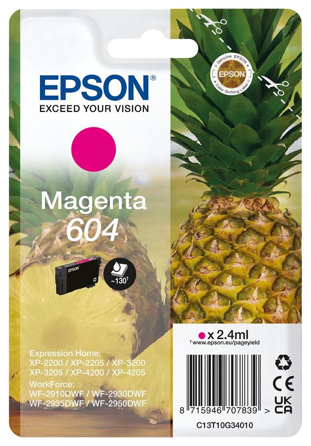 604 Original Ink Cartridge, Magenta - C13T10G34010