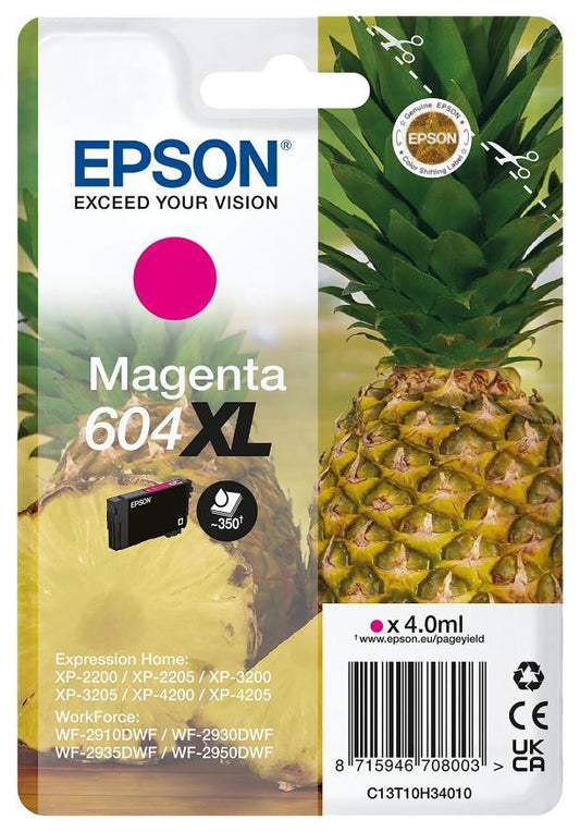 604XL High Capacity Original Ink Cartridge, Magenta - C13T10H34010