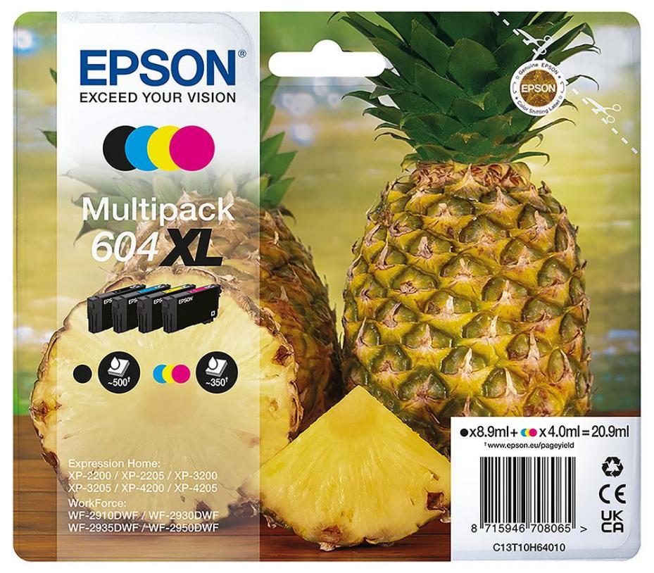 604XL High Capacity Original Ink Cartridge, 4 Colour Multipack - C13T10H64010