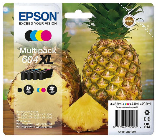 604XL High Capacity Original Ink Cartridge, 4 Colour Multipack - C13T10H64010