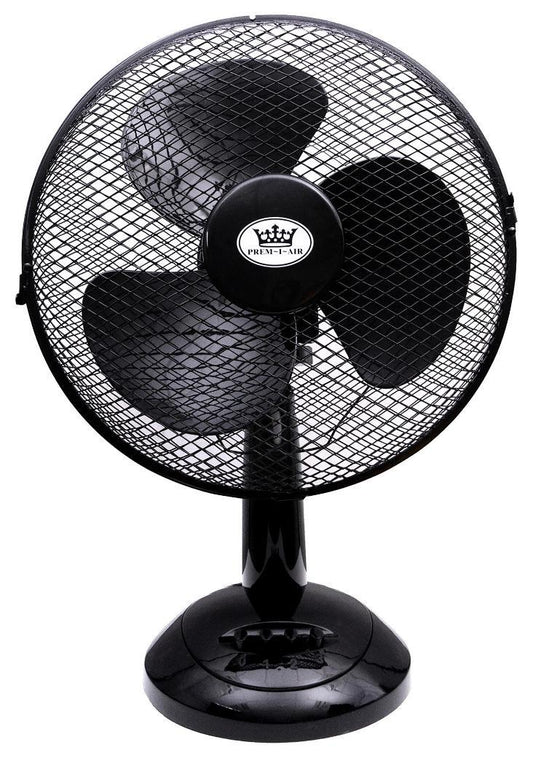 12" Oscillating Desktop Fan, Black - EH1522BLK