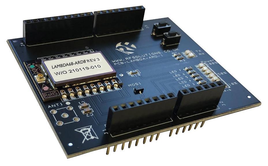 LAMBDA68 RF Shield for Arduino, 868MHz - LAMBDA68-ARD8
