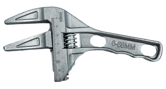 8" (200mm) Extra Wide Jaw Stubby Adjustable Wrench - 19027