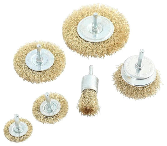 Wire Brush Set with 1/4" Shanks, 6 Piece - 24893