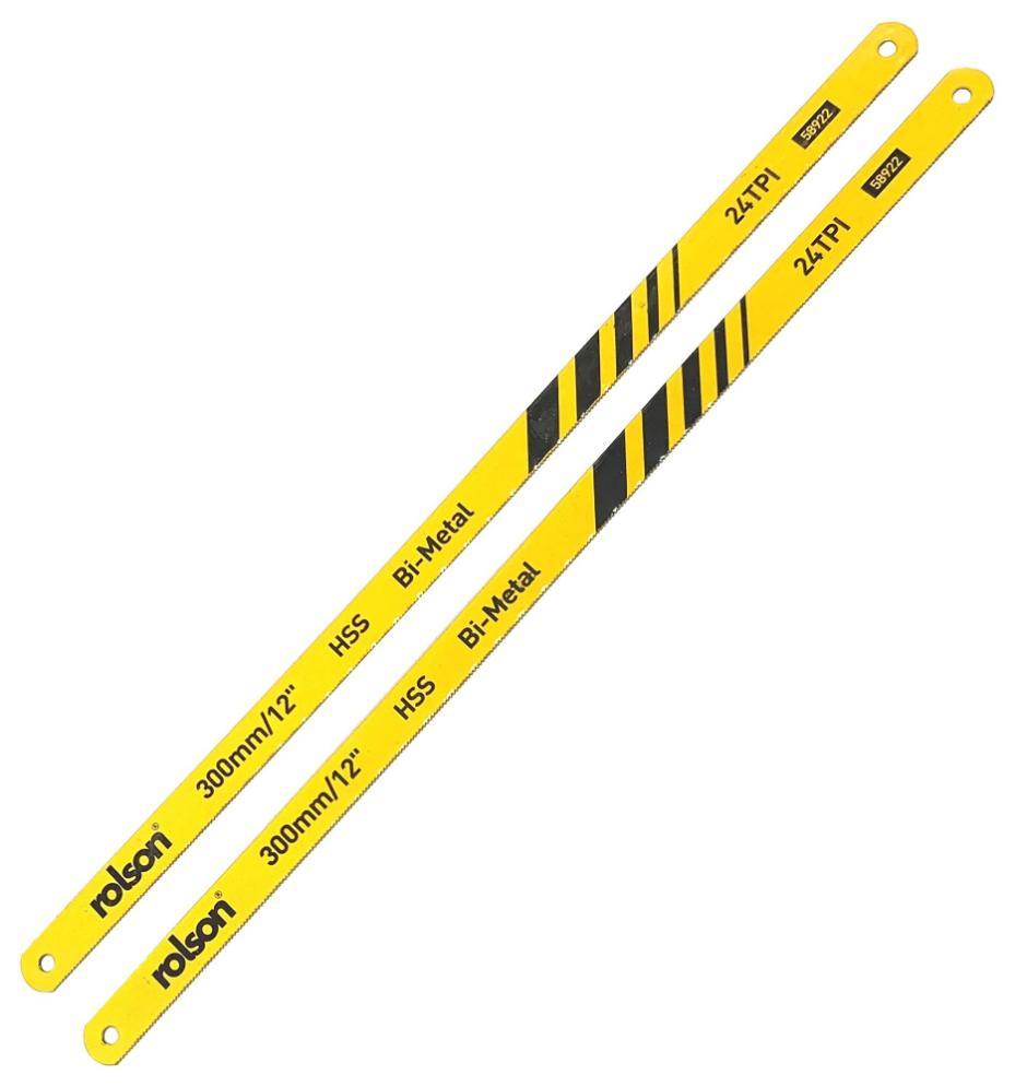 12" (300mm) 24TPI Bi-Metal Hacksaw Blades, 2 Pack - 58922