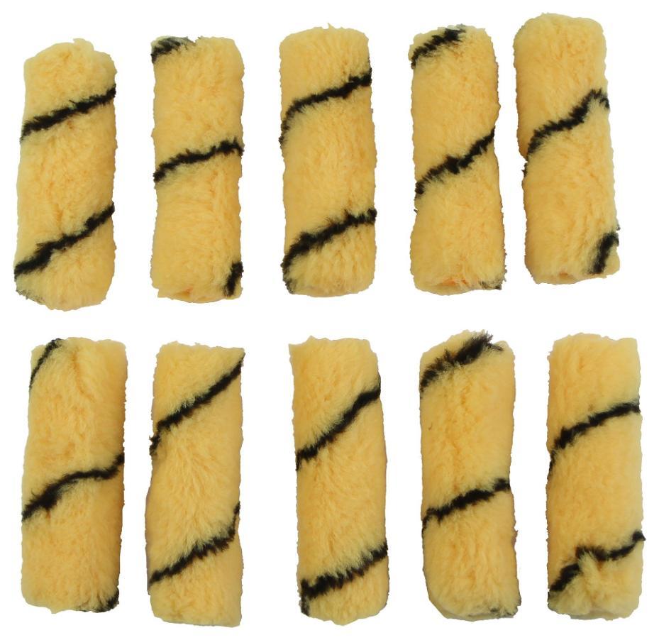 4" (100mm) Mini Tiger Stripe Paint Roller Sleeves, 10 Piece - 61126