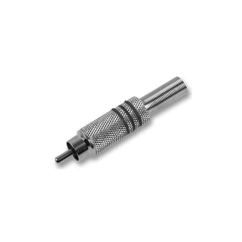 PRO SIGNAL - AV19325 - PHONO PLUG, NICKEL, BLACK , PACK OF 2