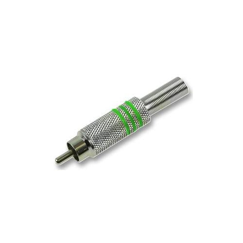 PRO SIGNAL - AV19328 - PHONO PLUG, NICKEL, GREEN , PACK OF 2