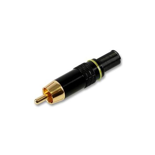 PRO SIGNAL - AV19330 - PHONO PLUG, BLACK/GOLD, YELLOW
