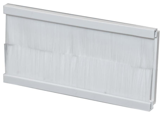 50x100mm Double Gang Brush Module for Euro Faceplate, White - XBRWHG2