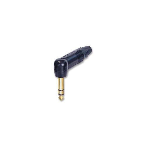 NEUTRIK - NP3RX-B - 6.35MM JACK PLUG, STEREO, 90DEG, BLK