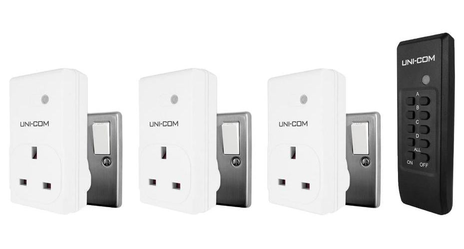 Remote Control Sockets, 13A, Pack of 3 - 63810