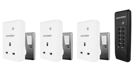 Remote Control Sockets, 13A, Pack of 3 - 63810