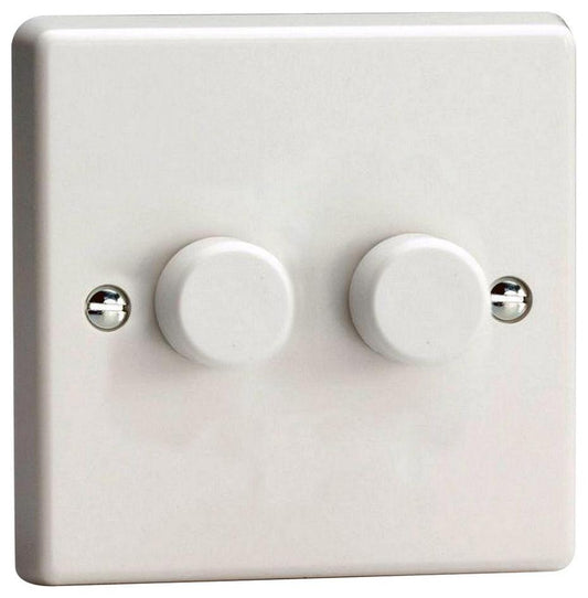 LED Dimmer Switch, 2 Gang, 2 Way, 0.9A - JQP252W