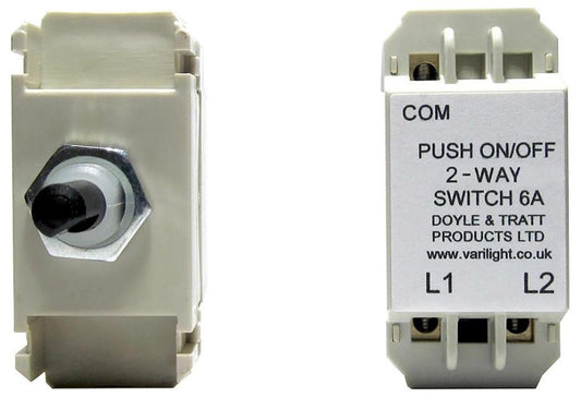 Push On/Off Switch Module, 1 or 2 Way, 6A - MH0