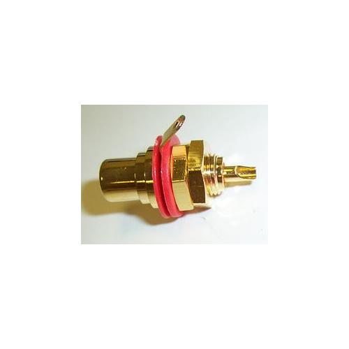 NEUTRIK - NYS367-2 - PHONO SOCKET, CHASSIS, GOLD/RED