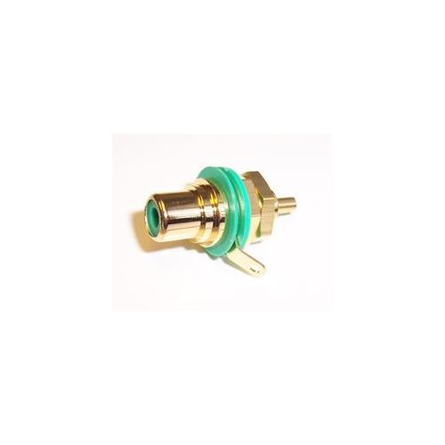 NEUTRIK - NYS367-5 - PHONO SOCKET, CHASSIS, GOLD/GREEN