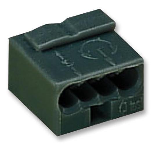 4 Way Micro Push Wire Terminal Block, Dark Grey - 243-204