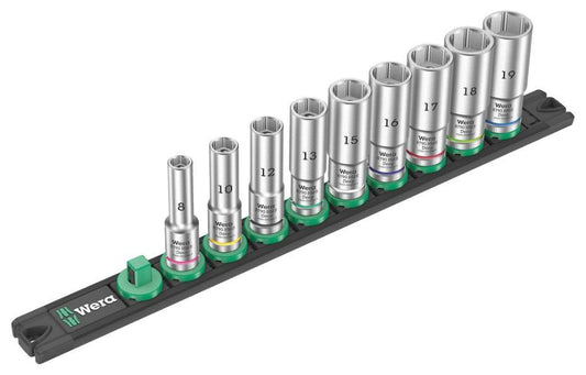 3/8" Deep Socket Set with Magnetic Socket Rail, 9 Piece - 05005440001