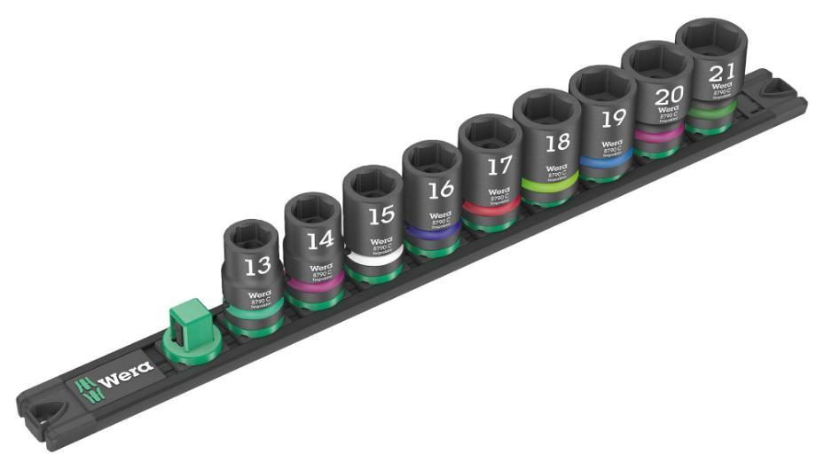 8790 C 1/2" Impaktor Socket Set with Magnetic Socket Rail, 9 Piece - 05005490001
