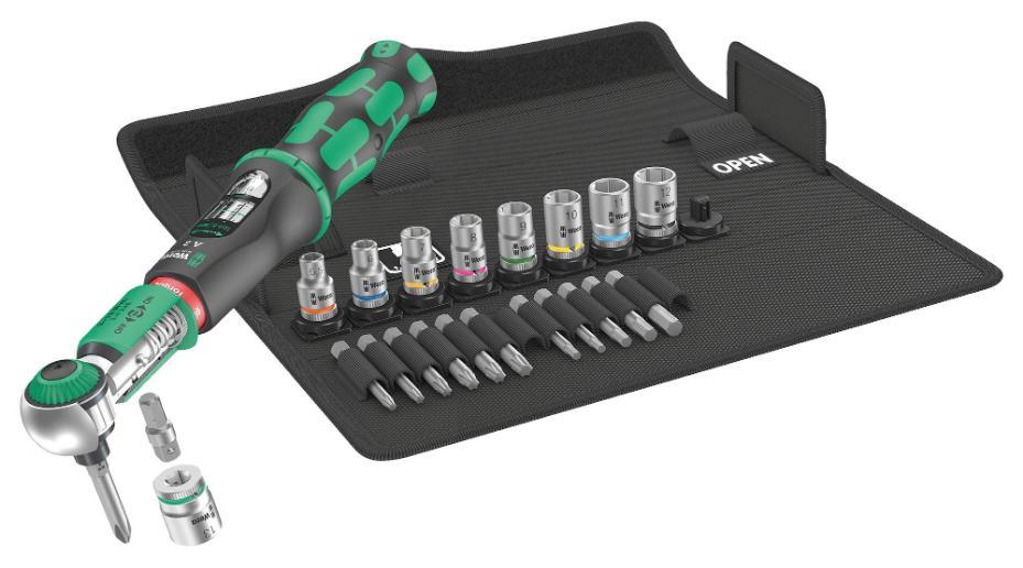 1/4" Hex Drive Safe-Torque A2 Ratchet Torque Wrench, 2Nm - 12Nm, 23 Piece Set - 05075832001