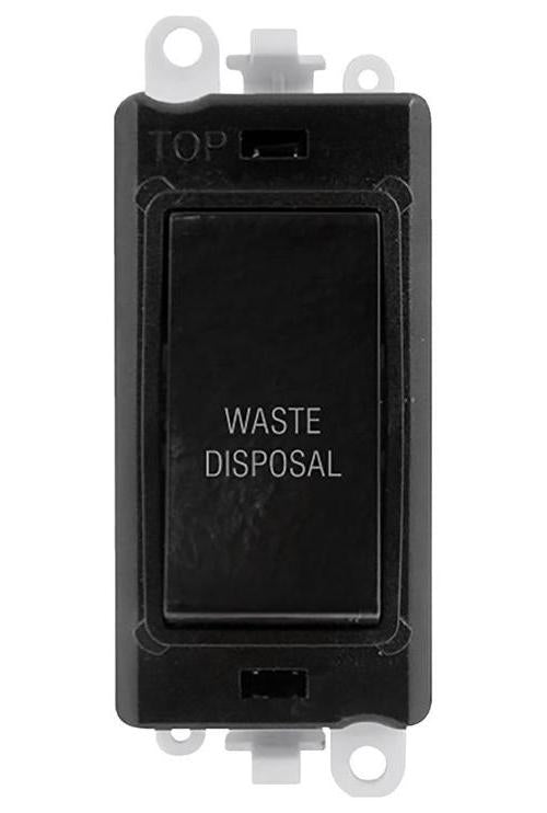 Switched Module, 20AX, Double Pole, "WASTE DISPOSAL" - GM2018BK-WD