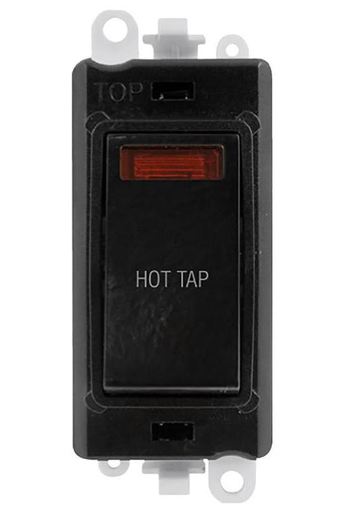 Switched Module with Neon, 20AX, Double Pole, "HOT TAP" - GM2018NBK-HT