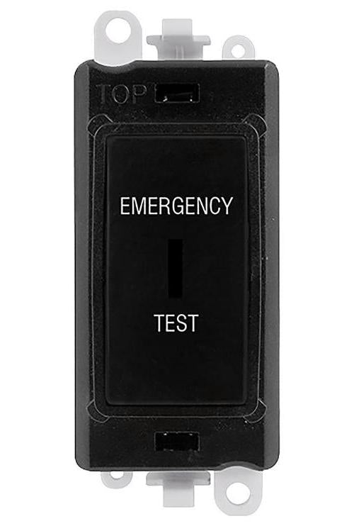 Double Pole Keyswitched Module, 20AX, "EMERGENCY TEST" - GM2046BKET