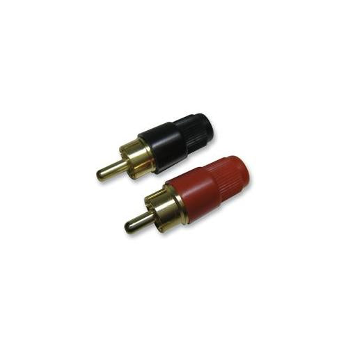 T-701G/34.2100 - PHONO PLUGS RED & BLACK, GOLD PLATED , PACK OF 2