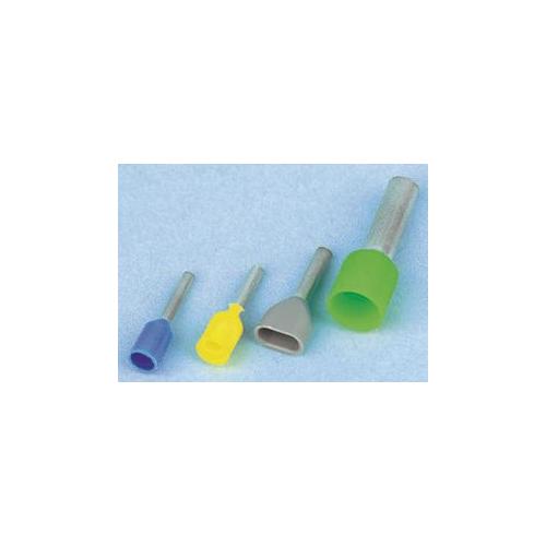 PRO POWER - DICE1010 - FRENCH SINGLE INSULATED FERRULES 1.00MM RED ,100 PACK