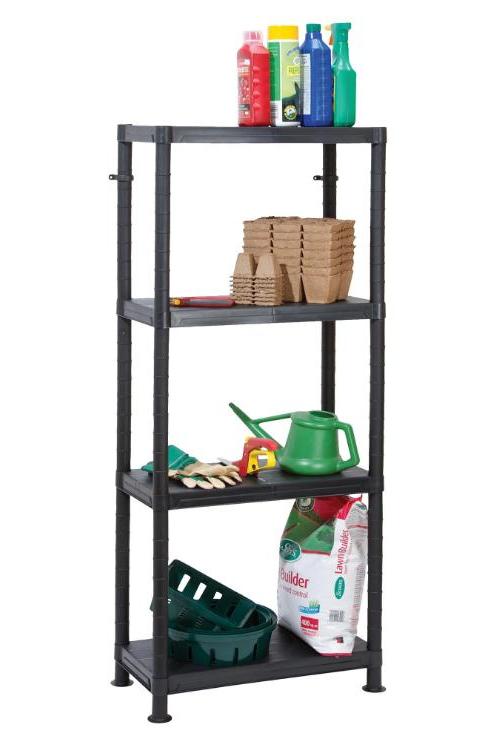 1.4m 200kg 4 Tier Plastic Shelving Unit - D03482