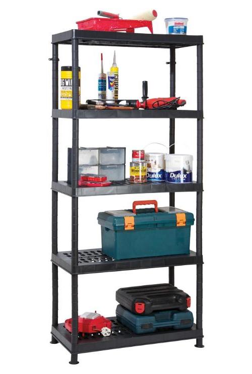 1.84m 250kg 5 Tier Ventilated Plastic Shelving Unit - D03483