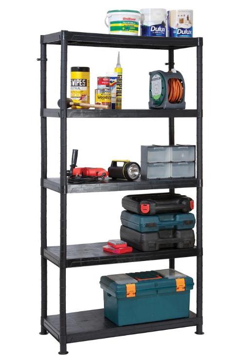 1.84m 250kg 5 Tier Plastic Shelving Unit - D03484