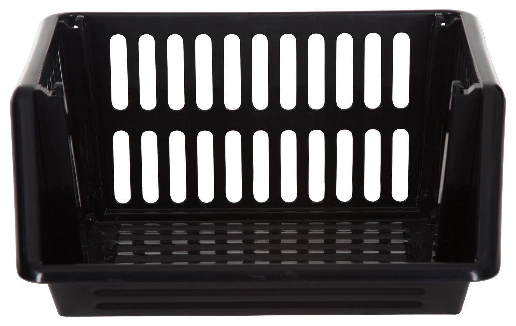 35cm Stacking Storage Basket, Black - H15706