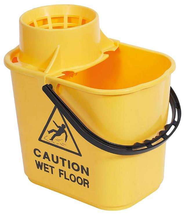 15L Recycled Professional Mop Bucket & Wringer, Yellow - 102946 - YELLOW