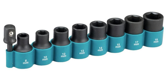1/2" Impact Socket Set with 1/4" Adaptor, 9 Piece - B-54645