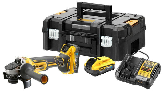 5" (125mm) 18V XR 2x 5Ah Powerstack Batteries Li-Ion Cordless Angle Grinder Kit - DCG409H2T-GB