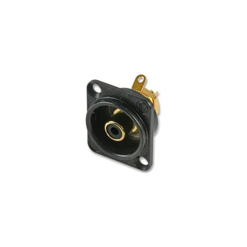NEUTRIK - NF2D-B-0 - PHONO SOCKET, D SHELL, BLACK/BLACK