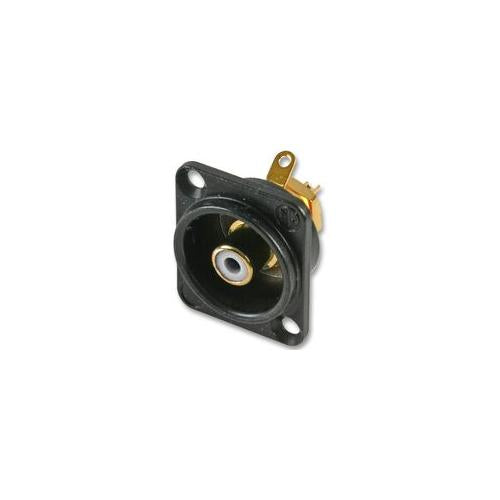 NEUTRIK - NF2D-B-9 - PHONO SOCKET, D SHELL , BLACK/WHITE
