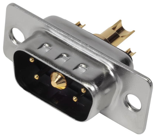 5W1 Combination Power and Signal D Sub Plug, Vertical Solder Pins, 20A - MHCDS5W1P2