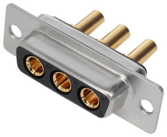 3W3 Combination Power and Signal D Sub Socket, Vertical Solder Pins, 20A - MHCDS3W3S2