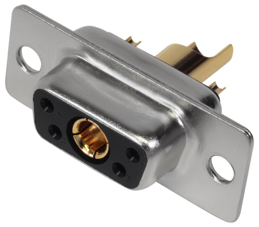 5W1 Combination Power and Signal D Sub Socket, Vertical Solder Cup, 40A - MHCDS5W1S4