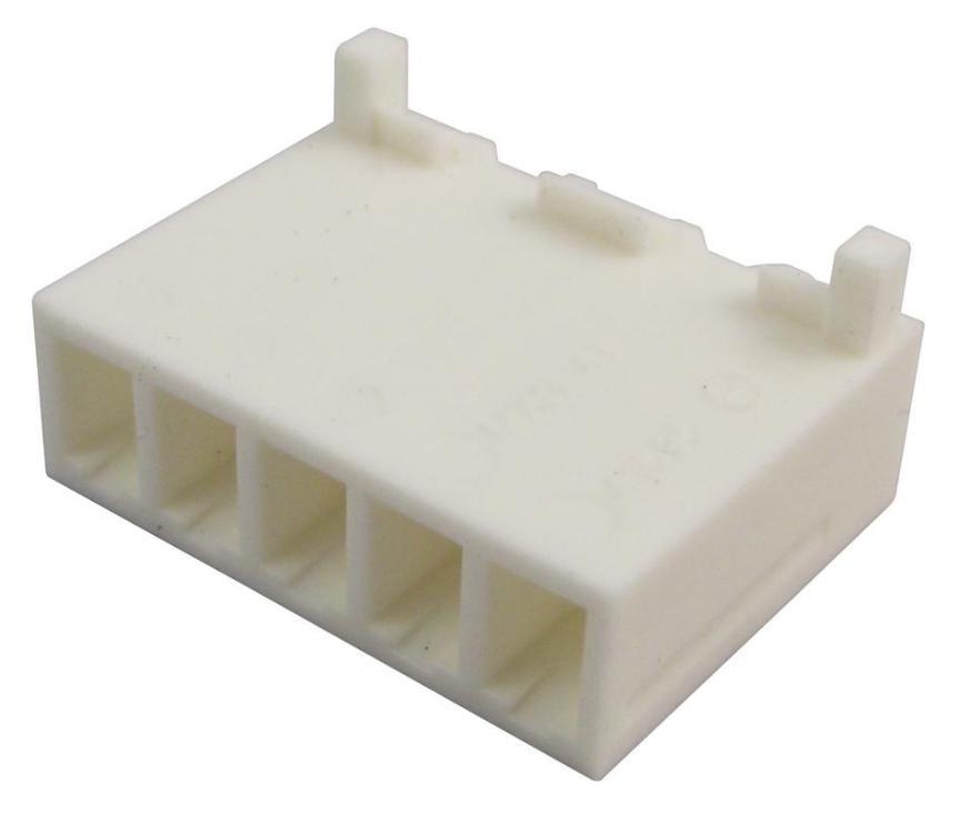 5 Way Crimp Terminal Connector Socket Receptacle House, Friction Ramp, 3.96mm Pitch - 09-50-8053
