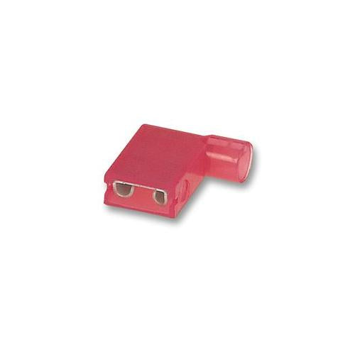 KST - DNFPO1-6.3FLAG. - RED, 12A CRIMP PLUG - ELBOW , PACK OF 100