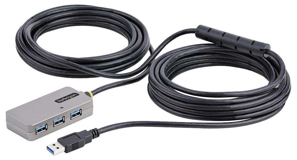 4 Port USB 3.0 A Male to Female Active Extension Hub, 10m Black - U01043-USB-EXTENDER