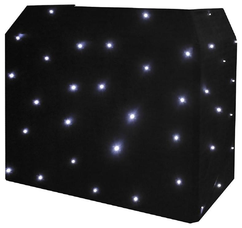 5CH DMX White LED DJ Booth Starcloth - DJ BOOTH STARCLOTH WHITE