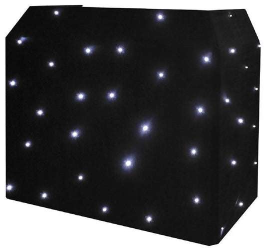5CH DMX White LED DJ Booth Starcloth - DJ BOOTH STARCLOTH WHITE