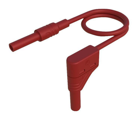 4mm Right Angled Banana Plug Test Lead, 1kV, 32A, 1m, Red - 934048101